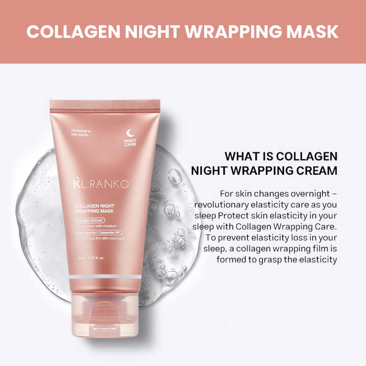 Collagen Night Wrapping Peel Off Face Mask Deep Hydration & Skin Repairing Overnight Mask with Anti Aging Benefits - Image 6