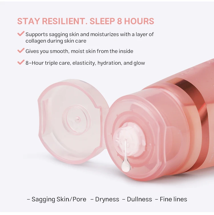 Collagen Night Wrapping Peel Off Face Mask Deep Hydration & Skin Repairing Overnight Mask with Anti Aging Benefits - Image 5