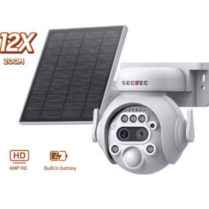 Mini 12X Zoom HD 4G Wireless Solar Battery Camera