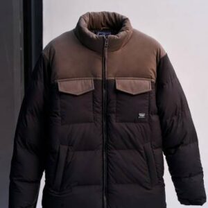 Solid Padded Winter Jacket For Men