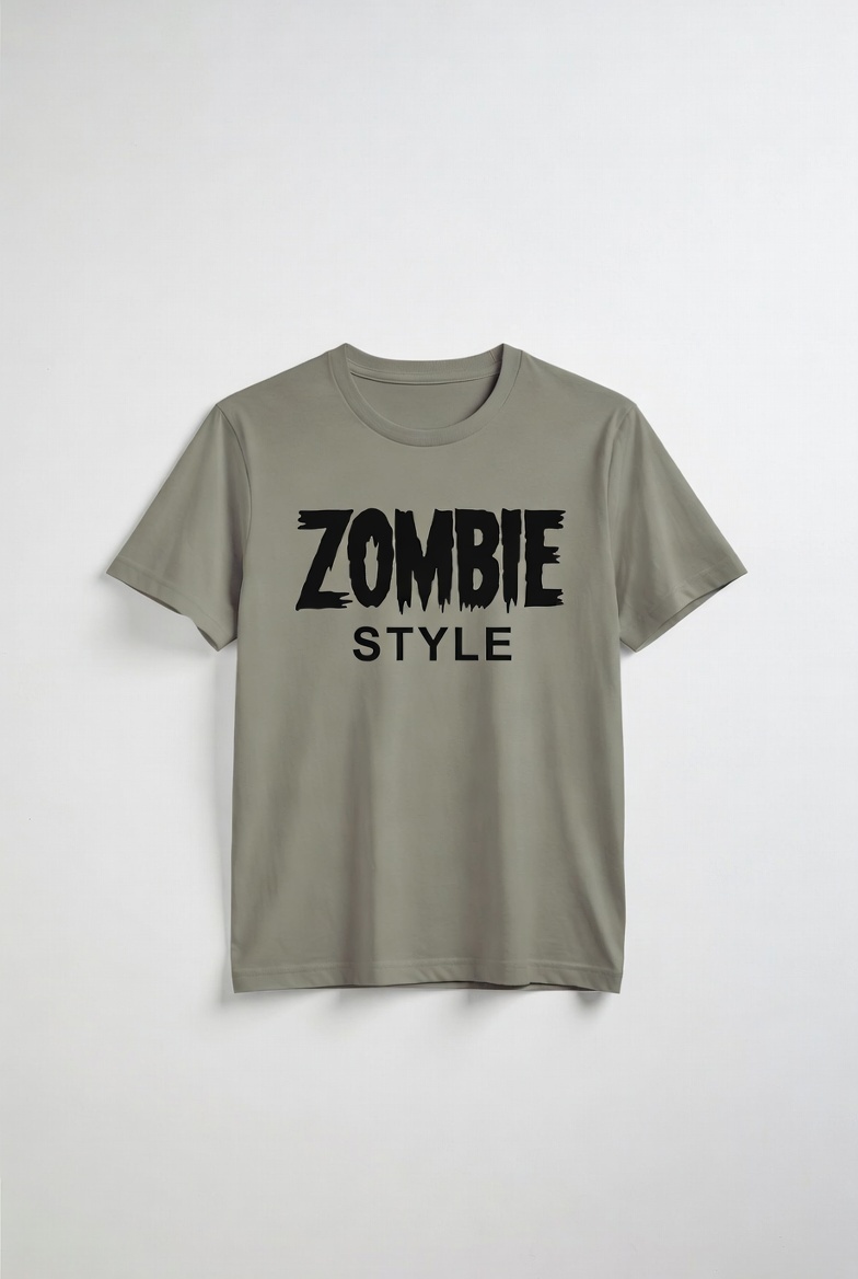 Zombie Style Men & Women Soft Cotton Round Neck Tshirt