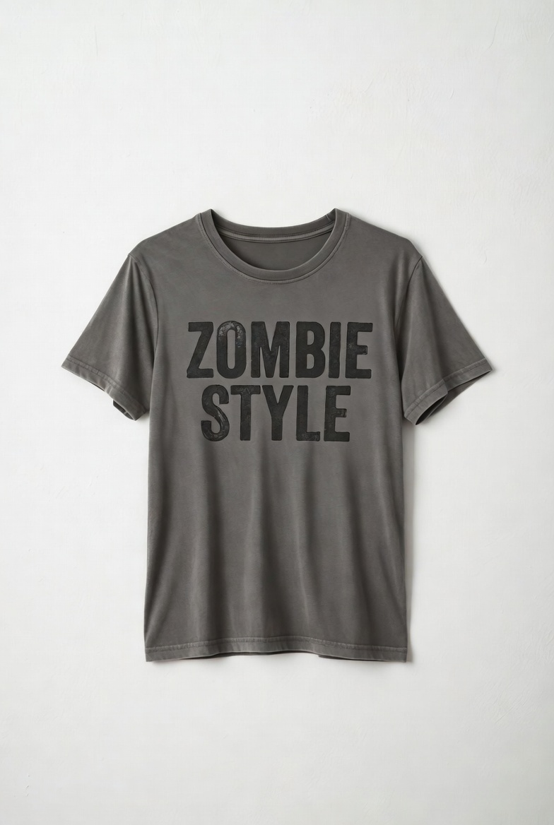Zombie Style Men & Women Soft Pure Cotton Round Neck Tshirt